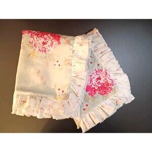 Simply Shabby Chic Pink Hydrangea Mint Green 2 King Ruffled Shams 26"X30"